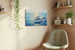 Dolphins at Dawn – sealife canvas wall art, gallery-wrapped, ready to hang