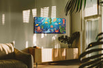 Dreamy Underwater Carnival sealife canvas print, hanging on wall