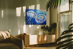Ethereal Dance of the Deep sealife canvas print in a hung canvas mockup