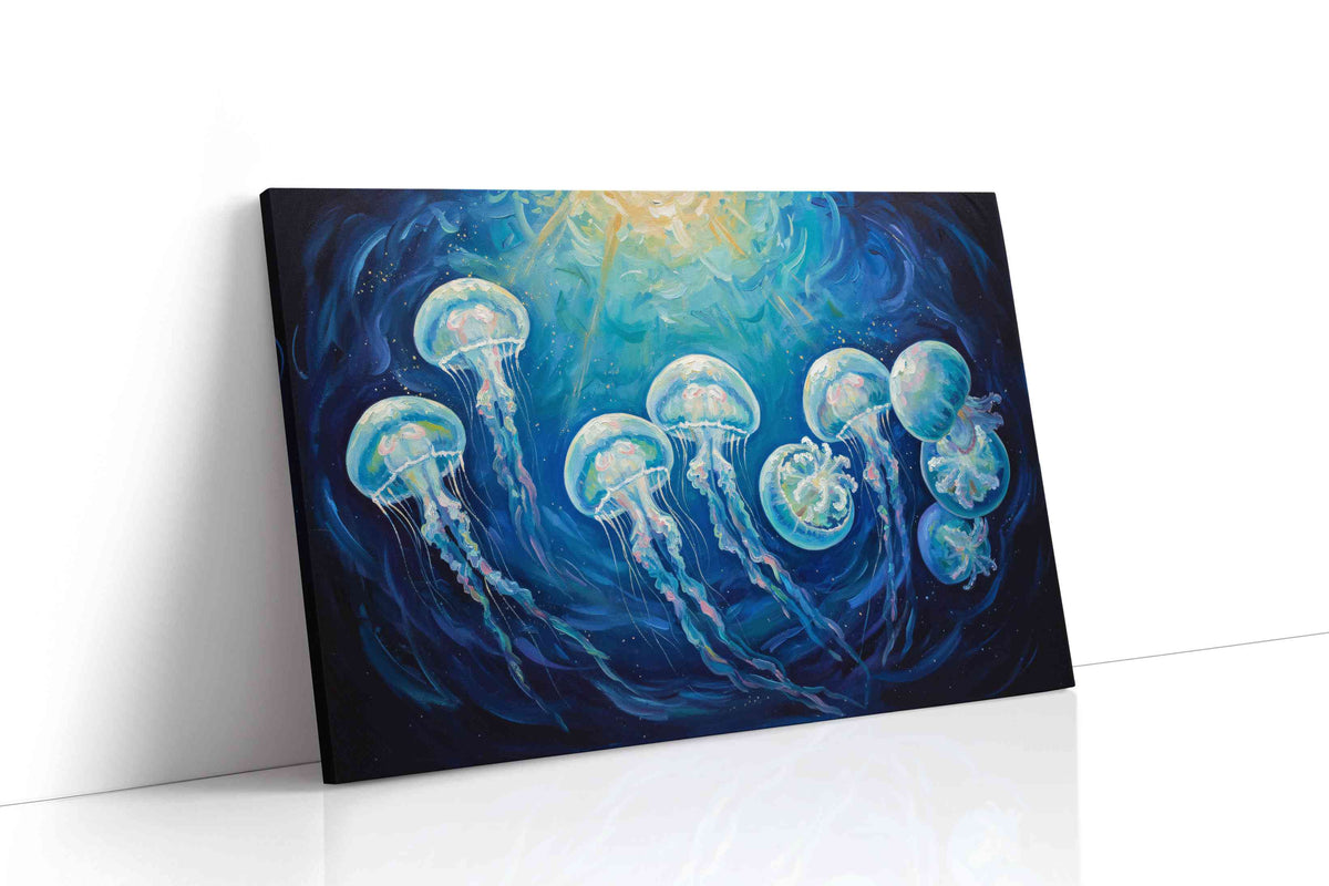Ethereal Dance of the Deep II sealife canvas print gallery-wrapped landscape canvas studio shot