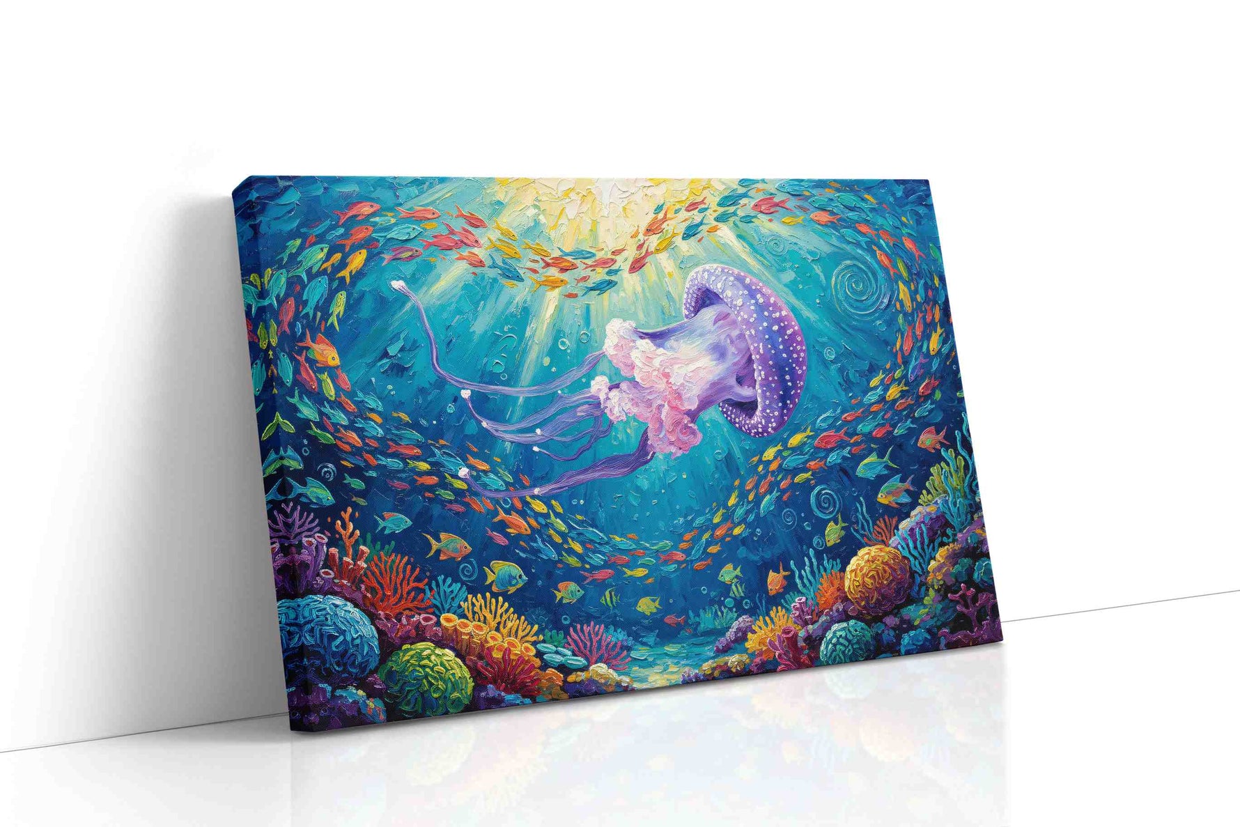 Ethereal Dance of the Deep III sealife canvas print, gallery-wrapped, ready to hang
