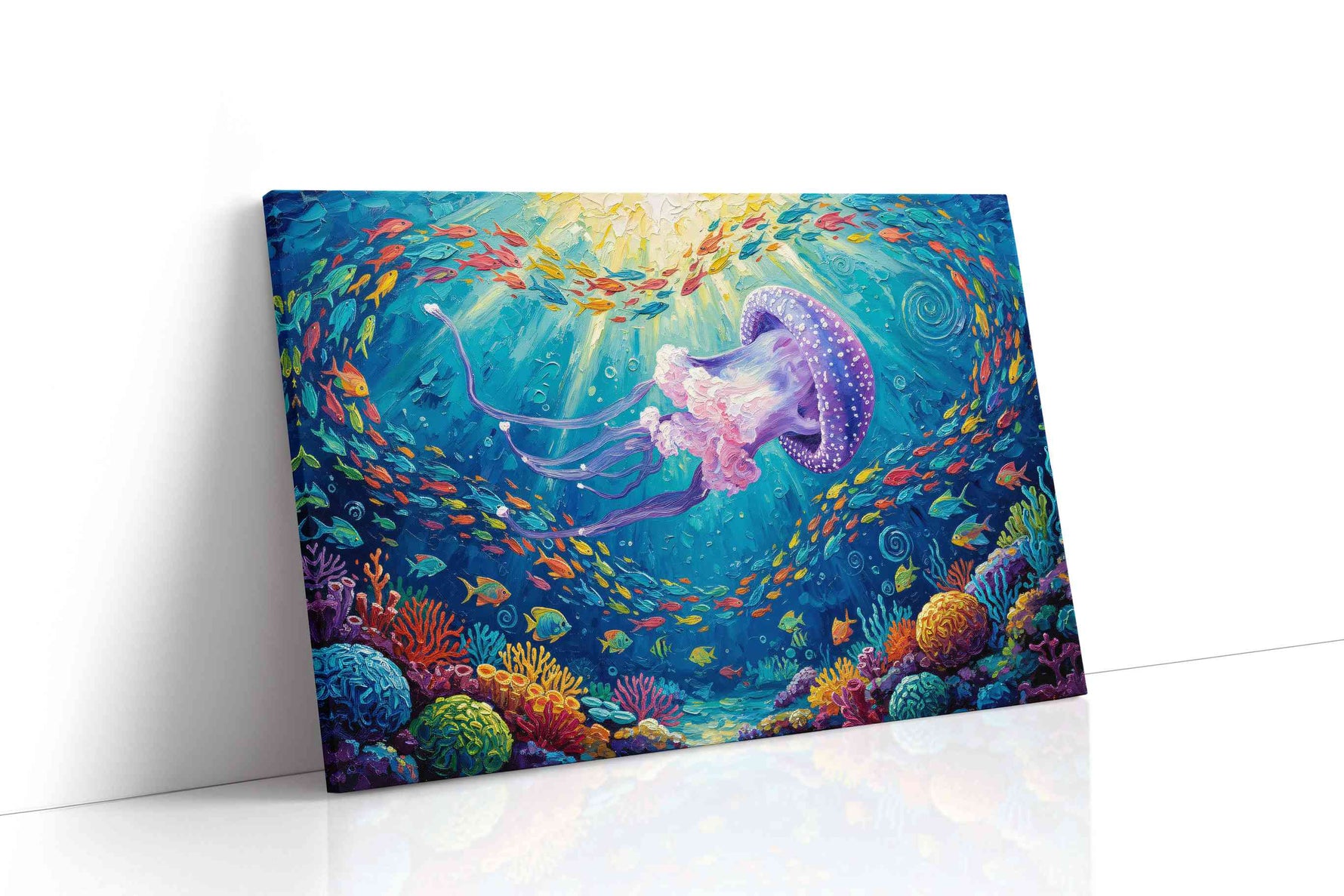 Ethereal Dance of the Deep III sealife canvas print gallery-wrapped landscape canvas studio shot