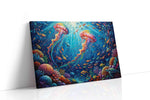 Ethereal Dance of the Jellyfish II sealife canvas print gallery-wrapped canvas studio shot
