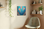 Ethereal Ocean Ballet sealife canvas print, displayed in a living room