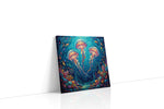 Ethereal Ocean Ballet sealife canvas print, gallery-wrapped, ready to hang