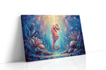 Ethereal Seahorse Symphony sealife canvas print, gallery-wrapped, ready to hang