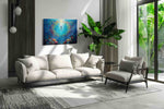 Ethereal Underwater Symphony sealife canvas print in a hung canvas mockup