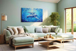 Gentle Giants of the Deep – sealife canvas wall art, gallery-wrapped, ready to hang