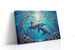 Harmony of the Ocean Dance sealife canvas print, gallery-wrapped, ready to hang