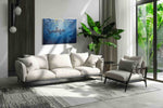 Majestic Depths sealife canvas print in a modern interior mockup