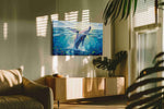 Majestic Ocean Leap sealife canvas print, on wall, lifestyle preview