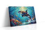 Majestic Ocean Symphony sealife canvas print gallery-wrapped landscape canvas studio shot