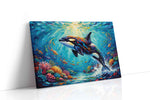 Majestic Ocean Symphony sealife canvas print, gallery-wrapped, ready to hang