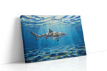 Majestic Underwater Glide sealife canvas print, gallery-wrapped, ready to hang