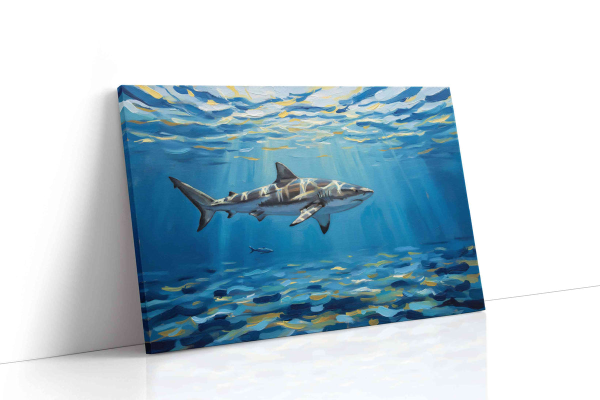 Majestic Underwater Glide sealife canvas print gallery-wrapped landscape canvas studio shot