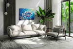 Mystical Depths of the Reef sealife canvas print, hanging on wall