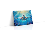Ocean's Guardian Majesty Beneath sealife canvas print gallery-wrapped landscape canvas studio shot