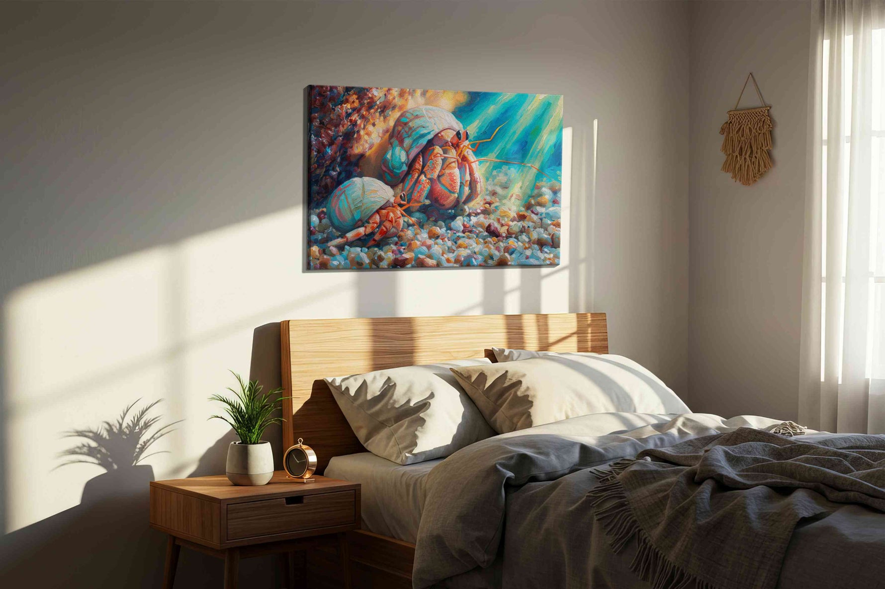 Ocean's Secret Dweller – sealife canvas wall art, gallery-wrapped, ready to hang