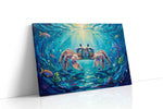 Oceanic Dance of the Crab sealife canvas print gallery-wrapped landscape canvas studio shot
