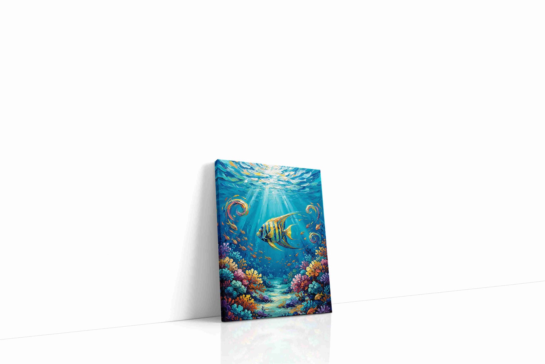 Radiance Beneath the Waves sealife canvas print gallery-wrapped portrait canvas studio shot