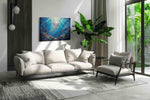 Radiant Ocean Ballet sealife canvas print, on wall, lifestyle preview