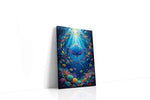 Radiant Ocean Spiral sealife canvas print gallery-wrapped portrait canvas studio shot