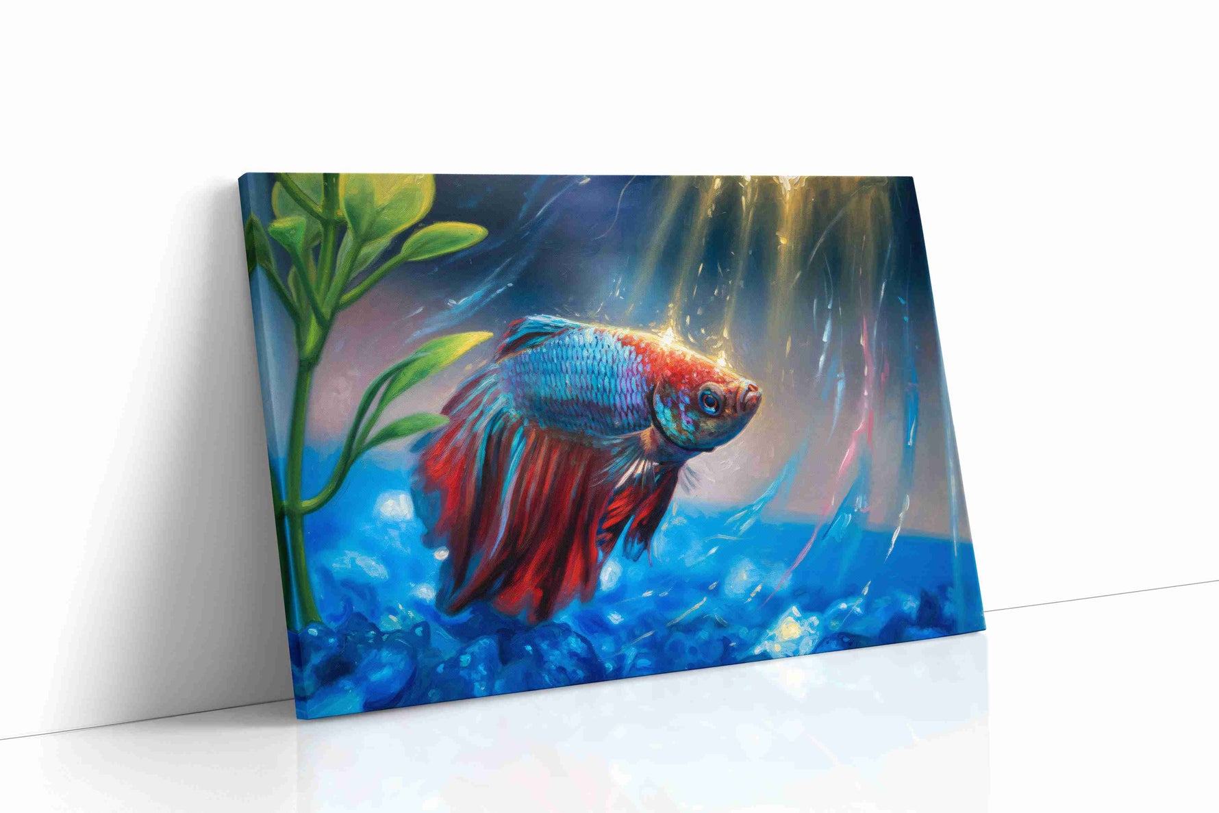 Radiant Underwater Symphony sealife canvas print, gallery-wrapped, ready to hang