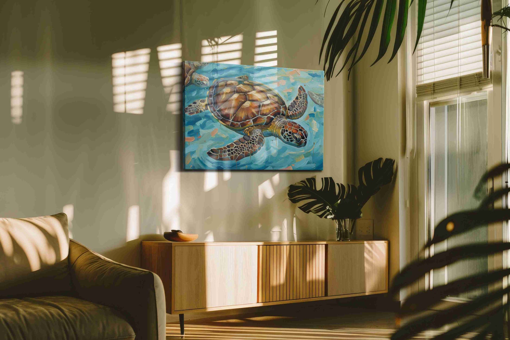Sea Serenade Symphony – sealife canvas wall art, gallery-wrapped, ready to hang