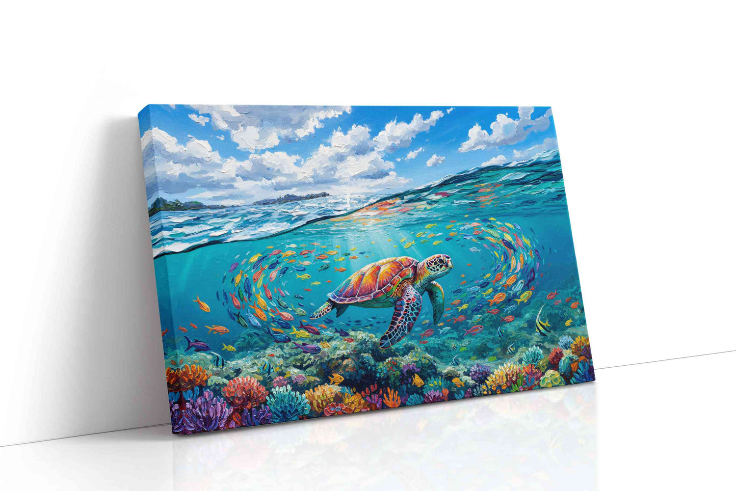 Serenade of the Coral Seas sealife canvas print, gallery-wrapped, ready to hang