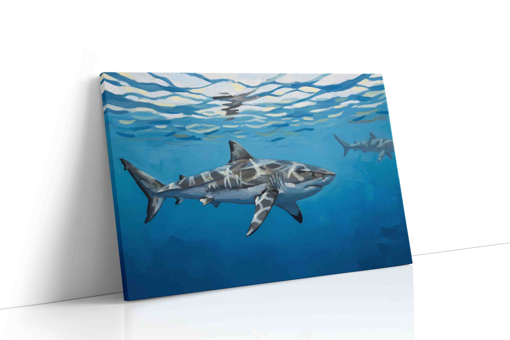 Serenade of the Ocean Predators sealife canvas print, gallery-wrapped, ready to hang