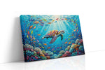 Serenade of the Sea Turtle sealife canvas print gallery-wrapped landscape canvas studio shot