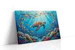 Serenade of the Sea Turtle sealife canvas print, gallery-wrapped, ready to hang