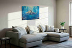 Spectral Majesty of the Deep sealife canvas print, displayed in a living room