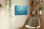 Spectral Majesty of the Deep sealife canvas print, hanging on wall — view 2