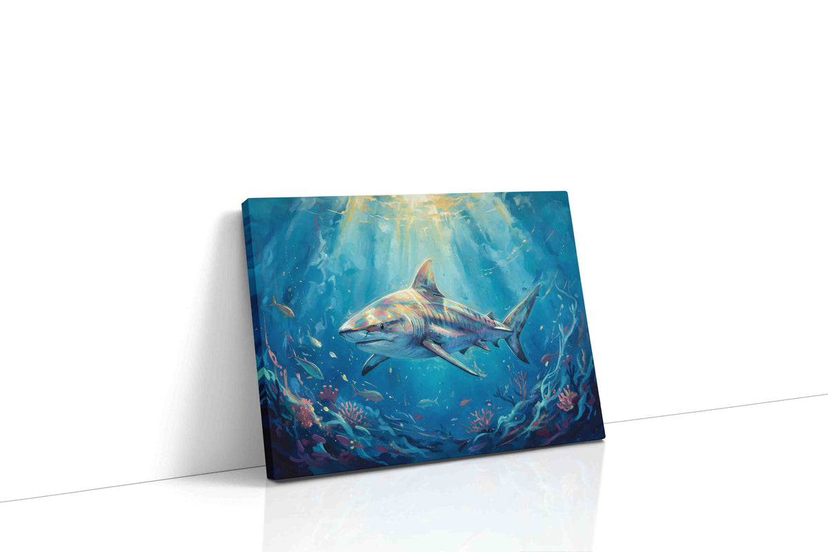 Spectral Majesty of the Deep sealife canvas print, gallery-wrapped, ready to hang