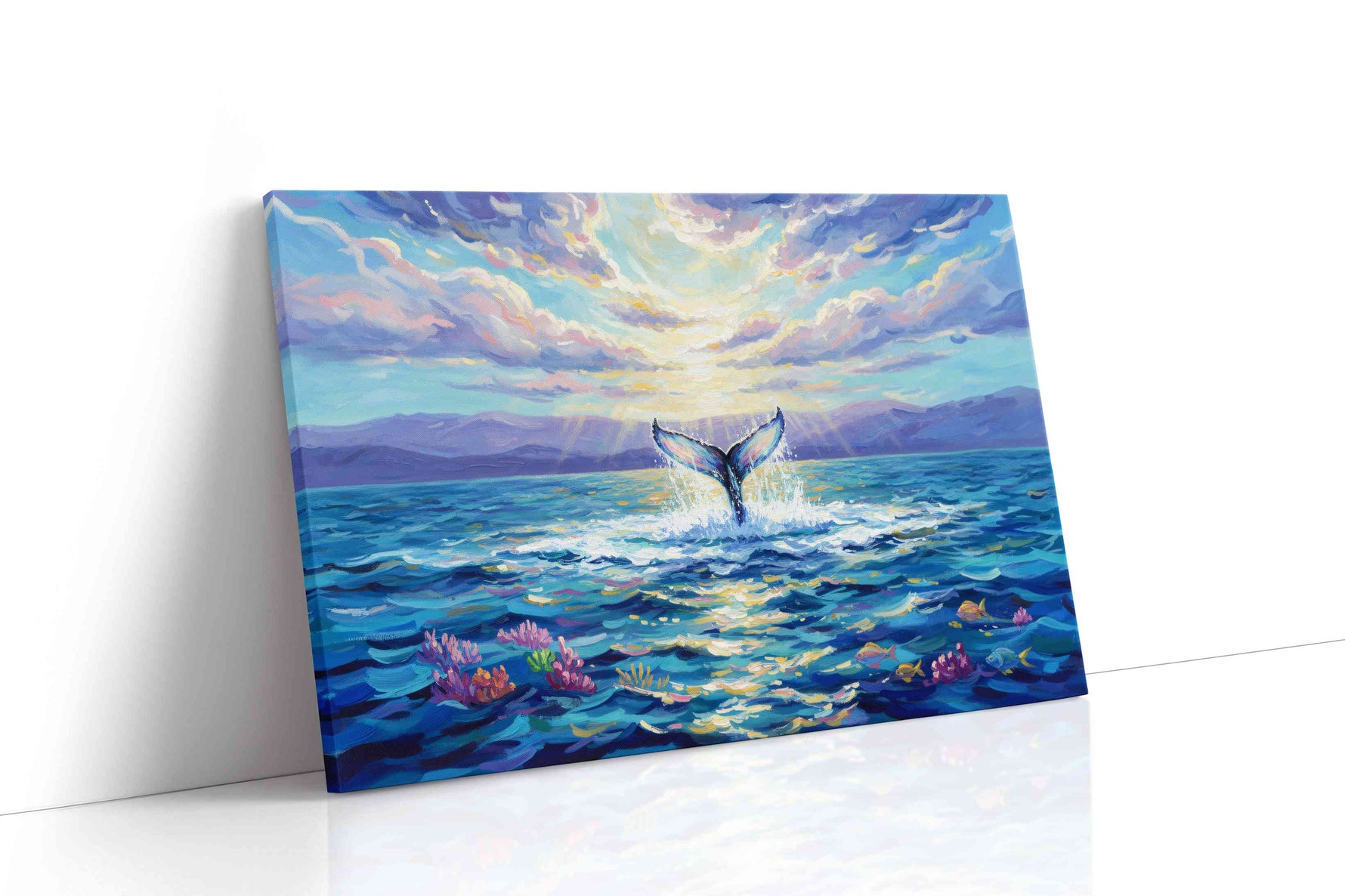 Splash of Serenity sealife canvas print gallery-wrapped landscape canvas studio shot