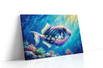 Underwater Color Symphony sealife canvas print, gallery-wrapped, ready to hang