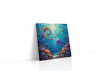 Underwater Harmony sealife canvas print gallery-wrapped square canvas studio shot