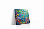 Underwater Symphony sealife canvas print gallery-wrapped square canvas studio shot