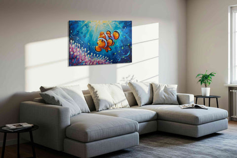 Underwater Whimsy Clownfish Journey
