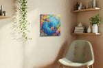Vibrant Whirl of the Deep – sealife canvas wall art, gallery-wrapped, ready to hang