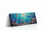 Whimsical Underwater Ballad sealife canvas print gallery-wrapped landscape canvas studio shot