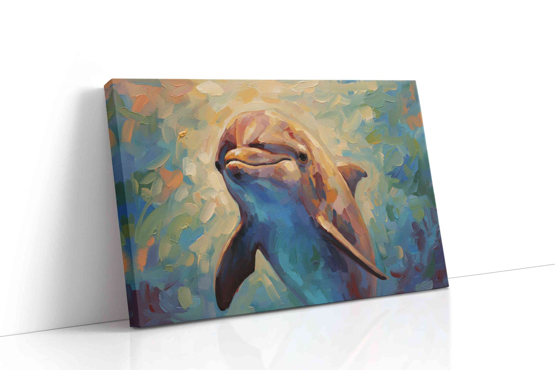 Whimsical Wave Dancer sealife canvas print gallery-wrapped landscape canvas studio shot