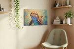Whimsical Wave Dancer – sealife canvas wall art, gallery-wrapped, ready to hang