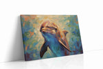 Whimsical Wave Dancer sealife canvas print, gallery-wrapped, ready to hang