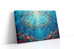 Whirlpool of Vibrant Reefs sealife canvas print gallery-wrapped landscape canvas studio shot