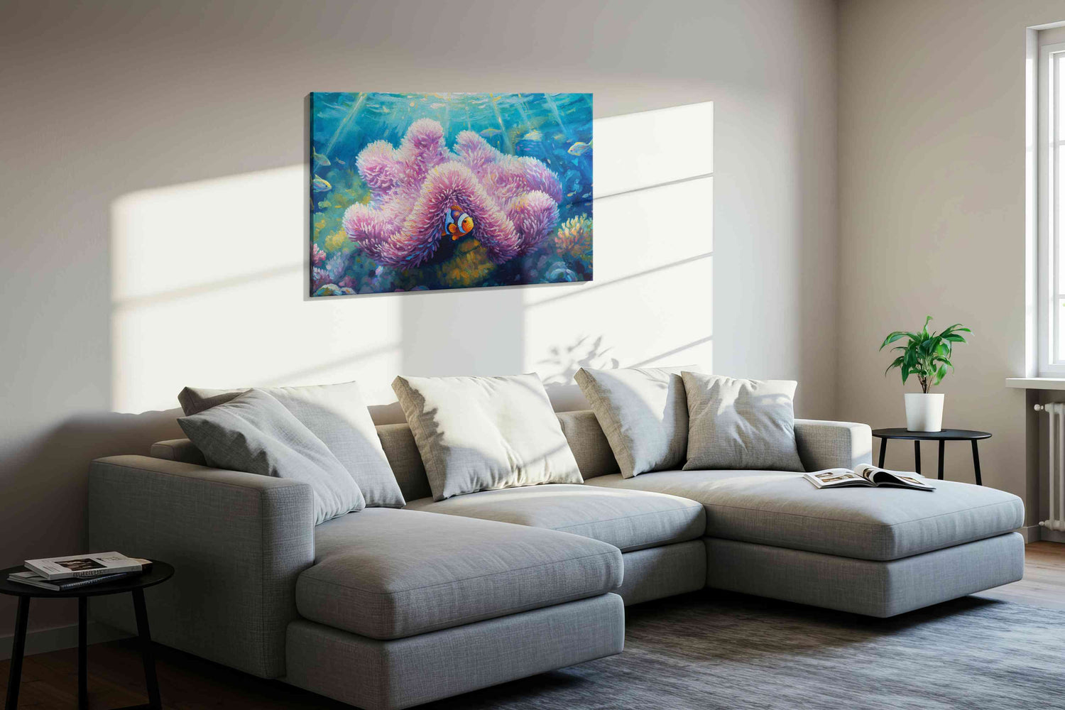 Whispers of the Coral Kingdom – sealife canvas wall art, gallery-wrapped, ready to hang