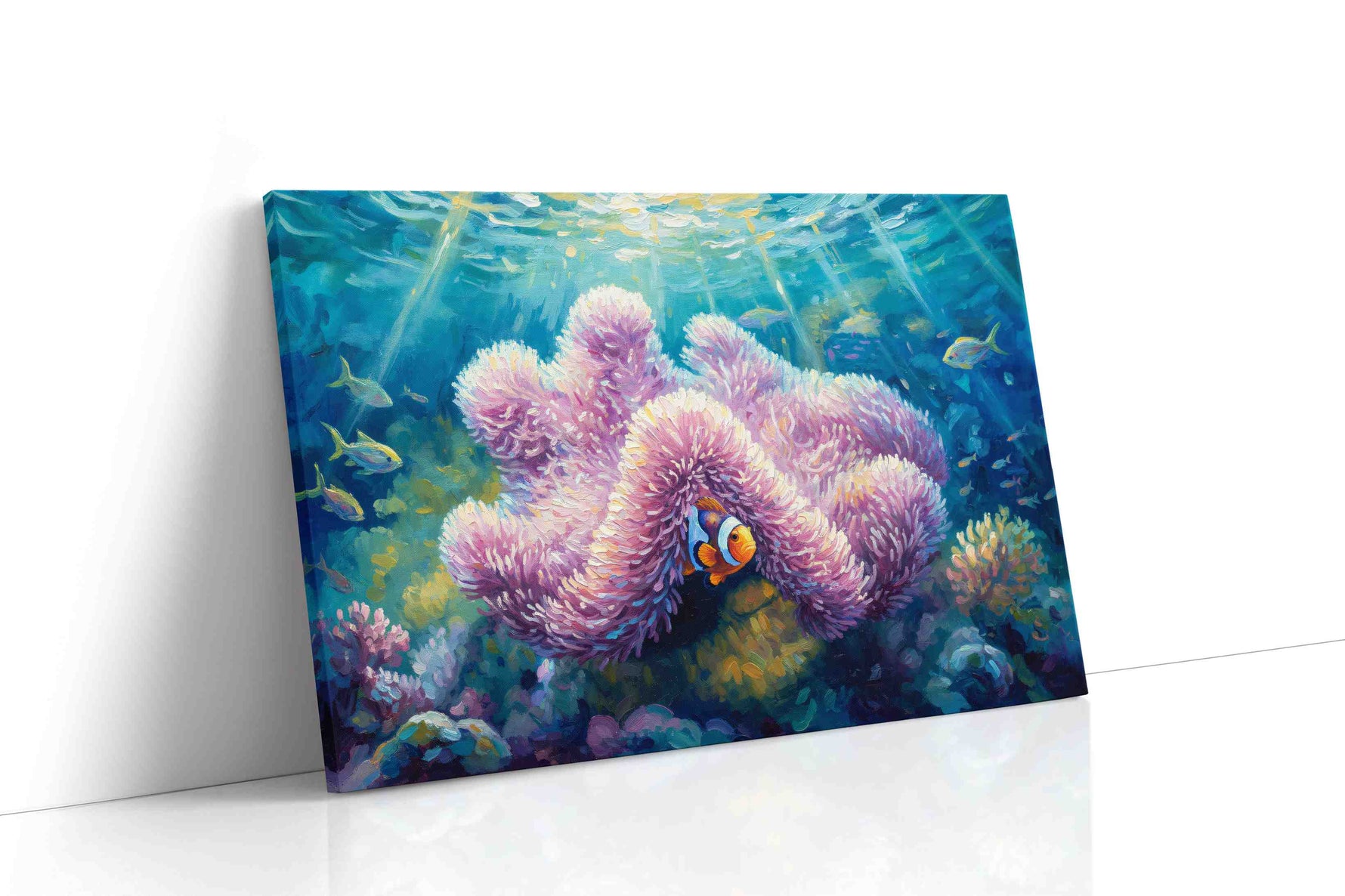 Whispers of the Coral Kingdom sealife canvas print gallery-wrapped landscape canvas studio shot