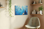 Whispers of the Deep III sealife canvas print, displayed in a living room