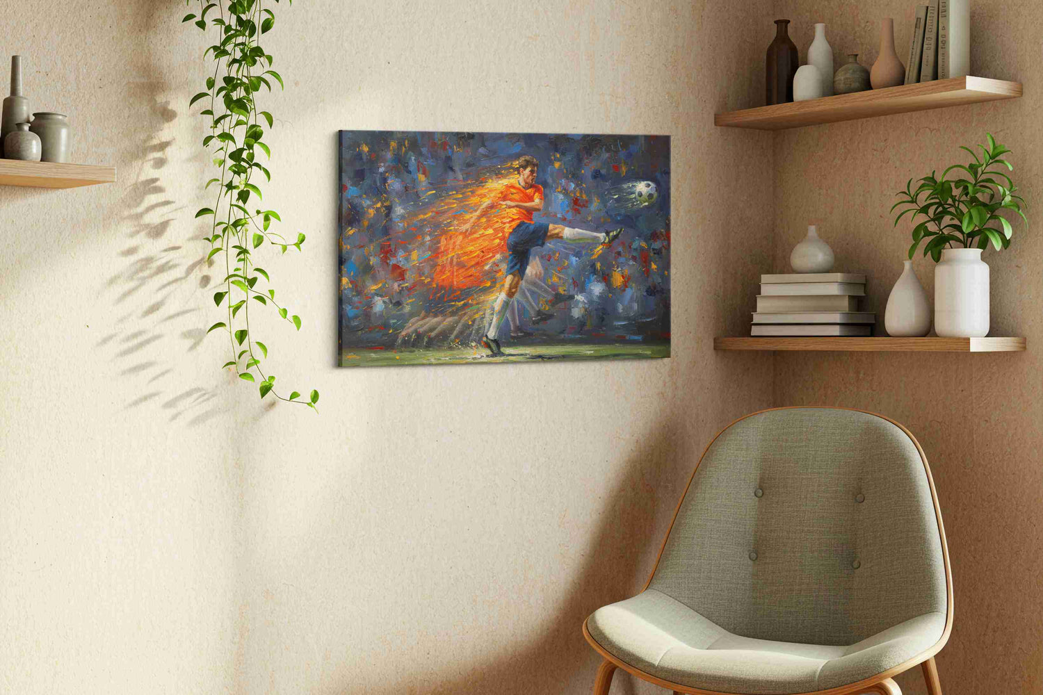 Blaze of Motion – sports canvas wall art, gallery-wrapped, ready to hang